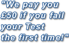 We pay for your next Test if you fail the first time!